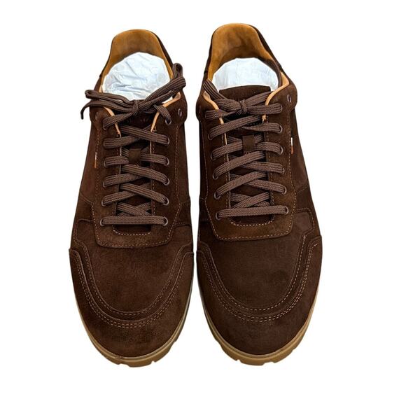 Allen Edmonds Vail Lug Sneaker Polo Brown Mens Size 12 New